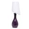 Elegant Designs&#x2122; 2.5ft. Curved Purple Ceramic Table Lamp with White Shade